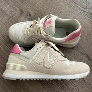 New balance 574 sea salt/real pink